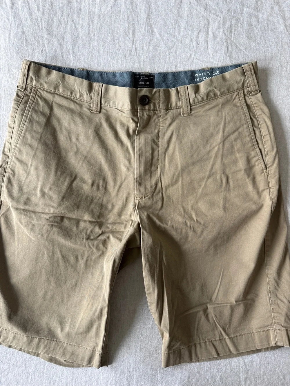 J. Crew Men's Flat Front Khaki Shorts